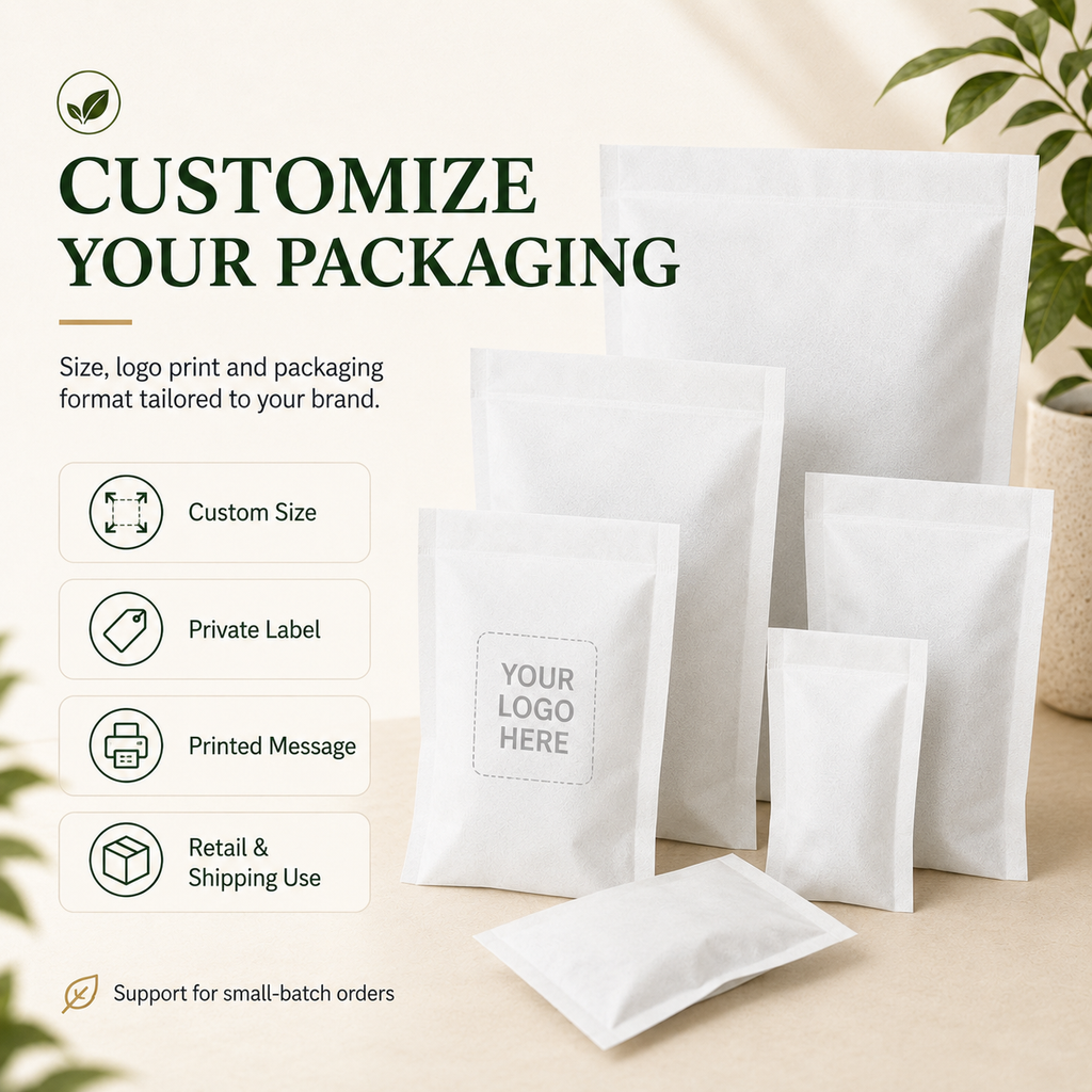 Wood Pulp Non-Woven Packaging Bags | Plastic-Free Eco Bags for Electronics & Accessories
