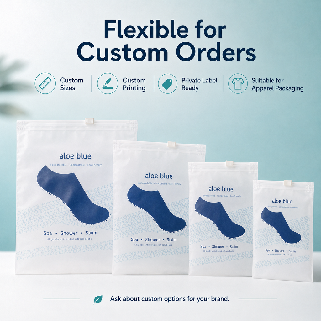 Compostable Frosted Zip Lock Mailer Bags, Sample Order | Eco-Friendly Apparel Packaging