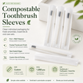 Biodegradable Toothbrush Sleeve Bags | PLA PBAT Frosted Hotel Packaging