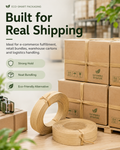 Biodegradable Plant Fiber Packing Straps | Eco Kraft Paper Banding for Shipping & Retail