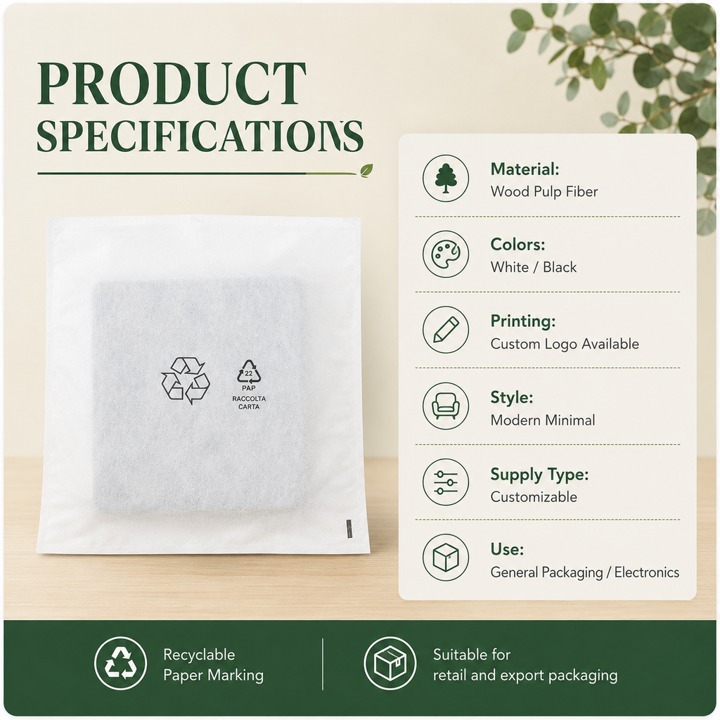 Degradable Wood Pulp Non-Woven Bags | Eco Packaging for Electronics, Chargers & Cables