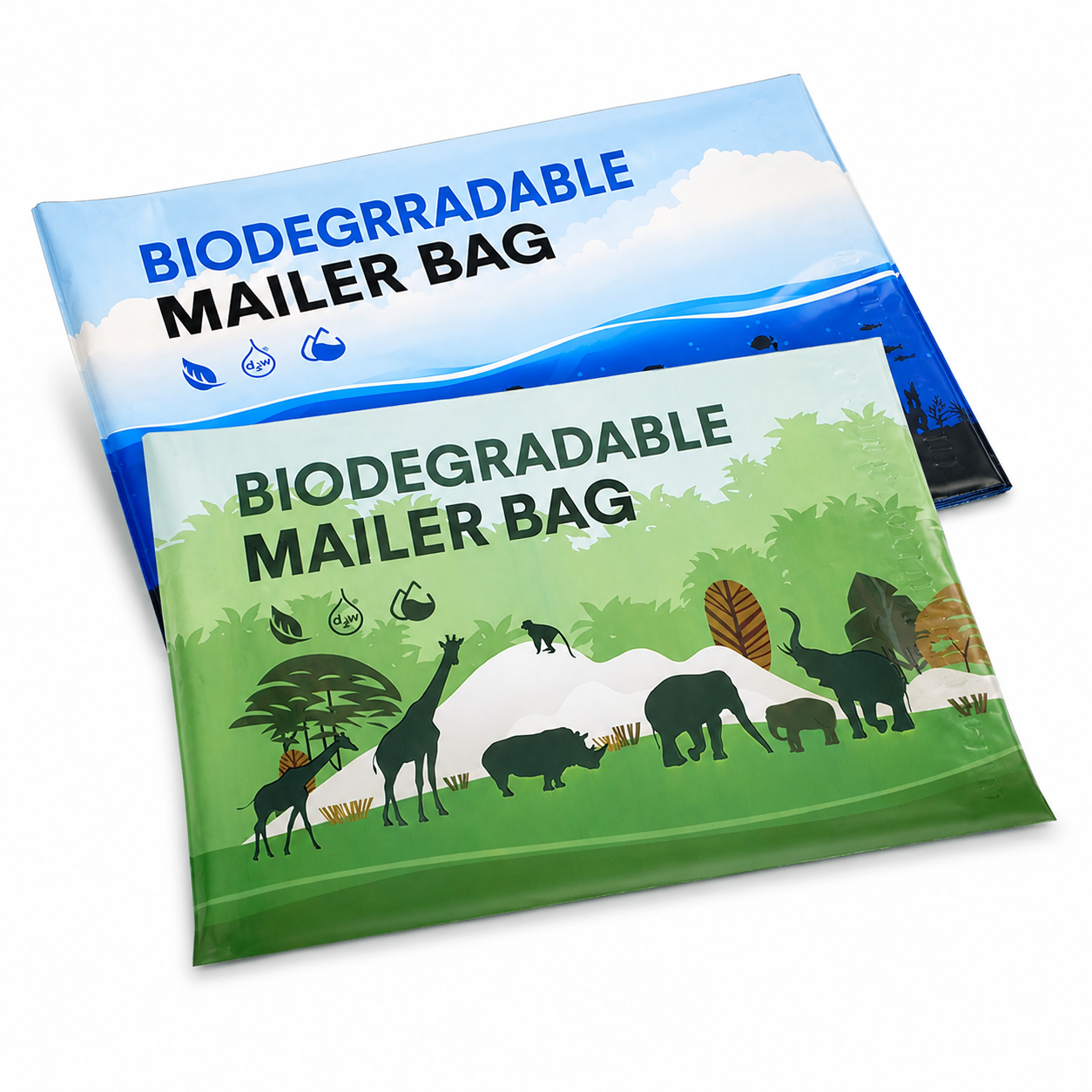 10" x 13" Biodegradable Poly Mailers, 50 Count Eco-Friendly Self-Seal Shipping Bags