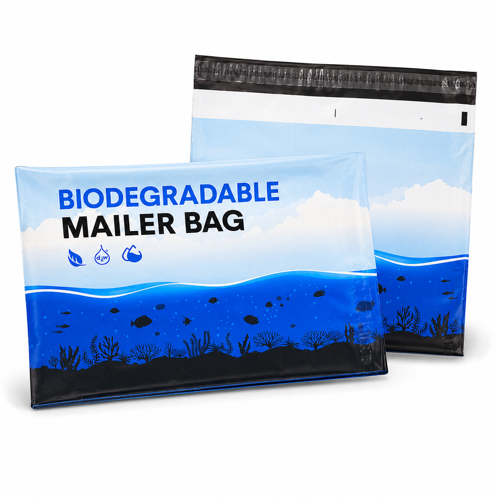 10" x 13" Biodegradable Poly Mailers, 50 Count Eco-Friendly Self-Seal Shipping Bags
