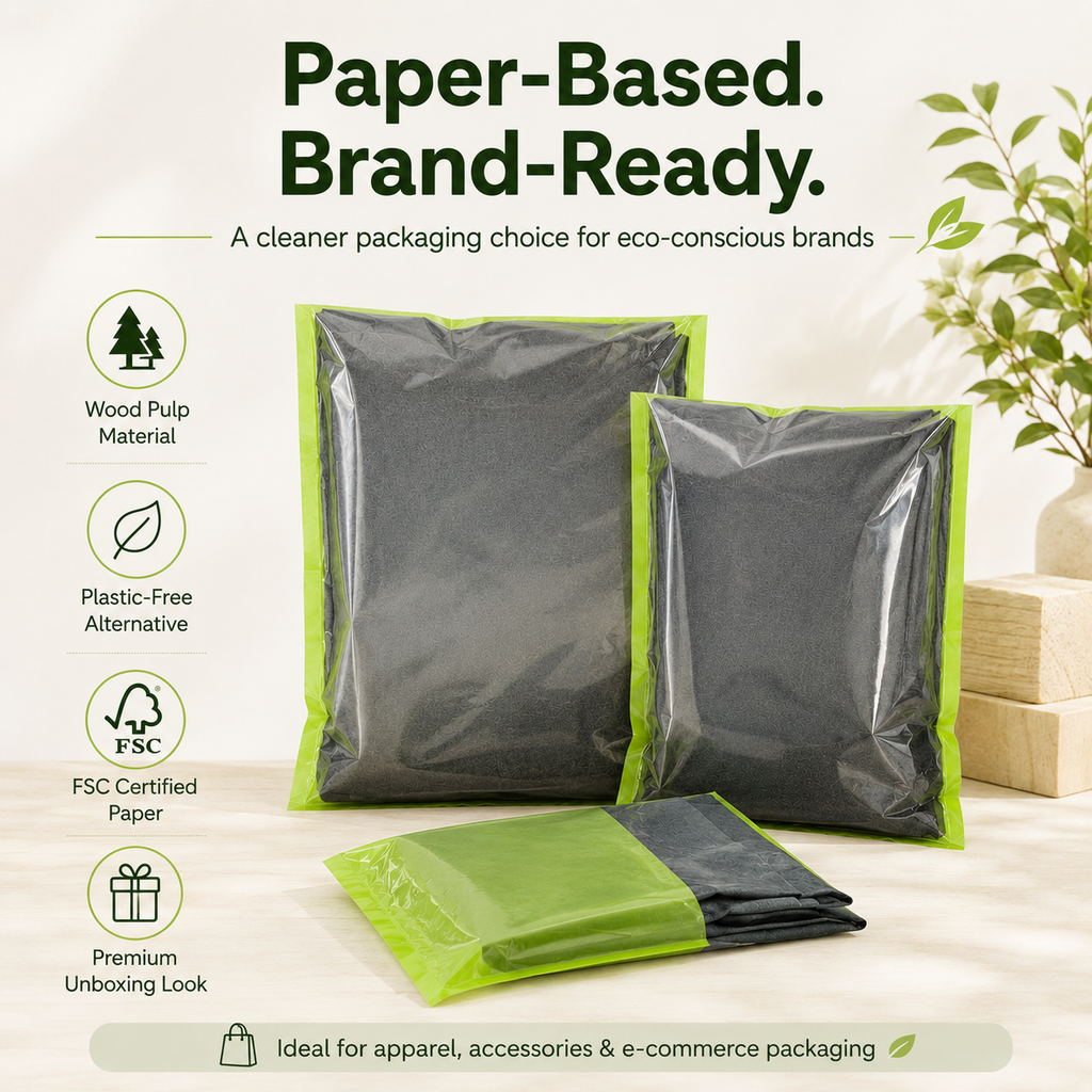Plastic-Free Glassine Apparel Packaging Bags