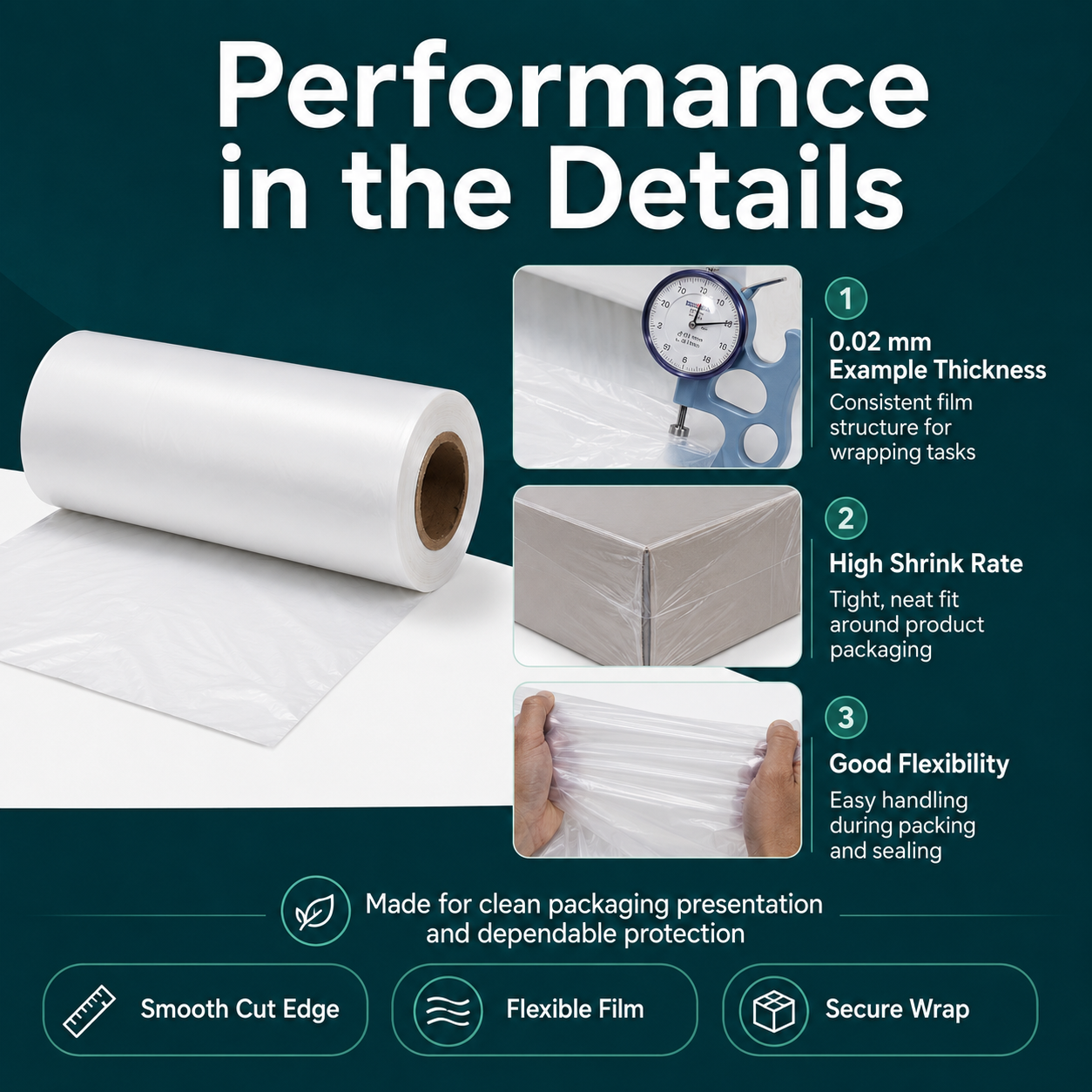 Compostable Shrink Film | PLA+PBAT Biodegradable Packaging Wrap for Retail & Shipping