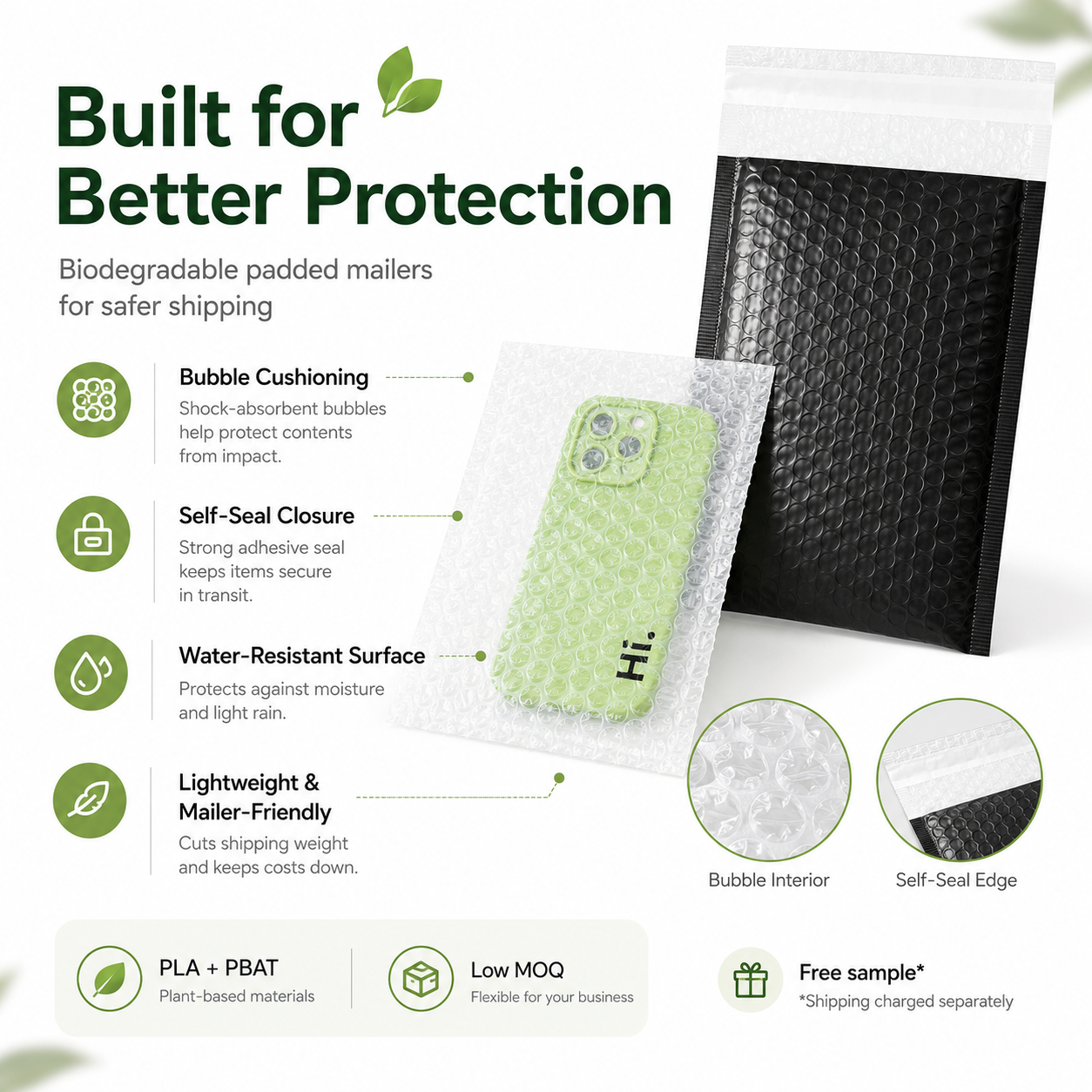 Custom Biodegradable Padded Mailers for E-commerce Packaging