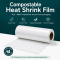 Compostable Shrink Film | PLA+PBAT Biodegradable Packaging Wrap for Retail & Shipping