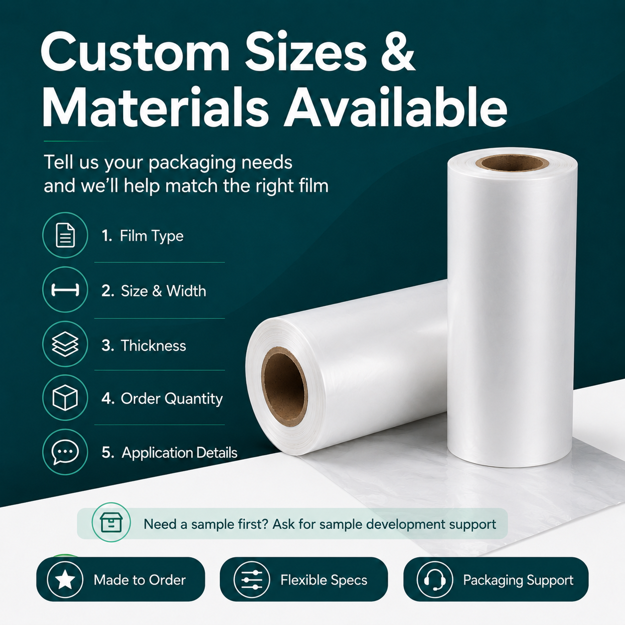Compostable Shrink Film | PLA+PBAT Biodegradable Packaging Wrap for Retail & Shipping