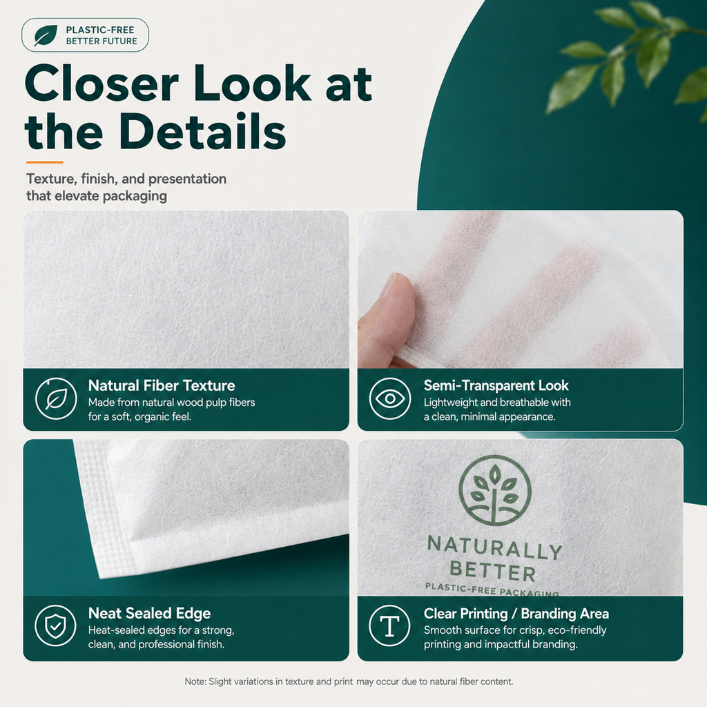 Fully Compostable Wood Pulp Non-Woven Packaging Mailer Bags