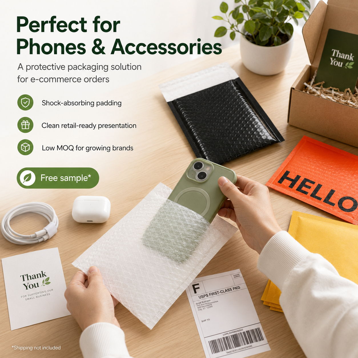 Custom Biodegradable Padded Mailers for E-commerce Packaging